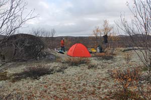 Лагерь посреди пессарьйокского болота